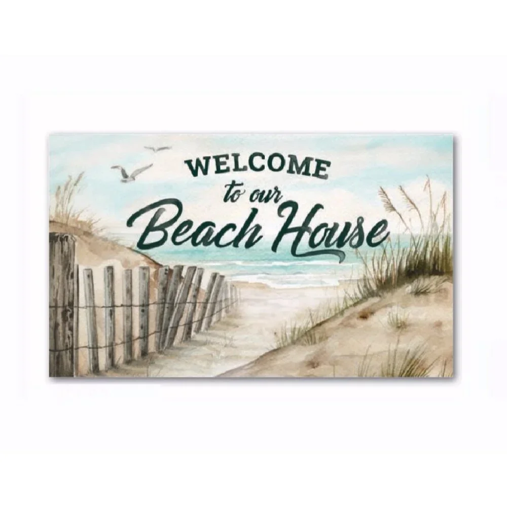 Welcome To Our Beach House Floormat - NEW Fast Ship